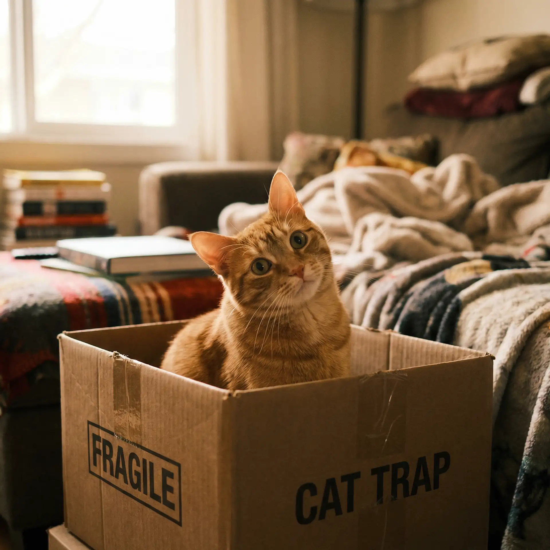 橘猫躲在纸箱里 - 上流社会电影无删减完整版